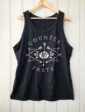 Counterparts Punk Band Metalcore Arrows Rose Tank Top Black XL